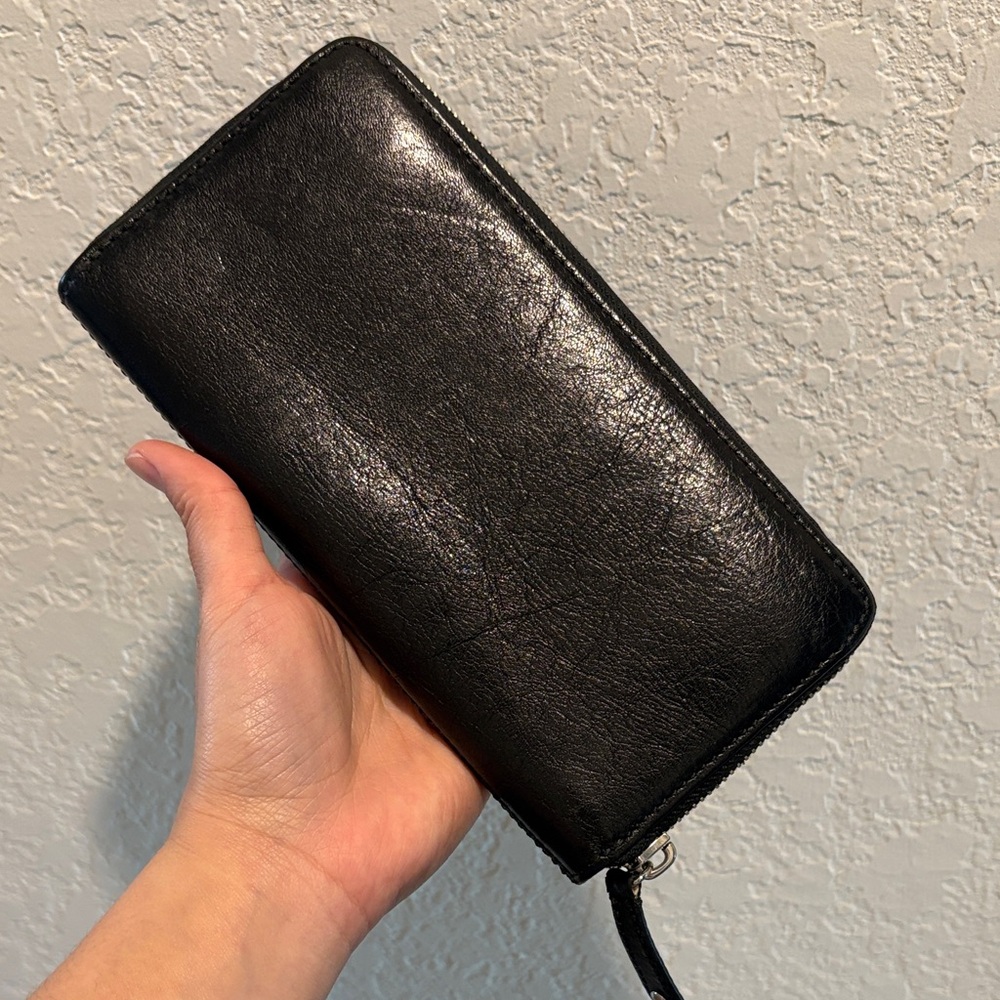 Coach Black Leather Zip Wallet - Picture 3 of 13